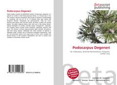 Buchcover von Podocarpus Degeneri