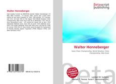 Buchcover von Walter Henneberger