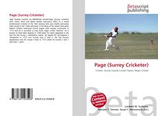 Copertina di Page (Surrey Cricketer)