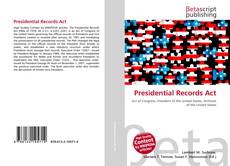 Couverture de Presidential Records Act