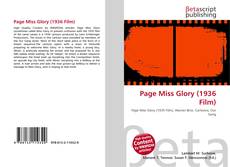 Capa do livro de Page Miss Glory (1936 Film) 