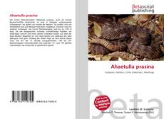 Couverture de Ahaetulla prasina