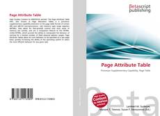 Capa do livro de Page Attribute Table 