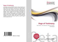 Copertina di Page of Testimony