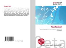 Buchcover von Ahistorisch