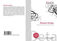 Copertina di Rhasaan Orange