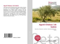 Capa do livro de Agustí Chalaux i de Subirà 