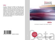 Capa do livro de Ahlin 