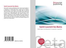 Capa do livro de Saint-Laurent-les-Bains 