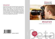 Buchcover von Ahmad Sa'd