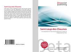 Buchcover von Saint-Loup-des-Chaumes