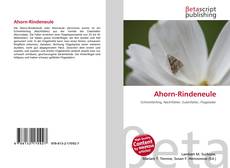 Couverture de Ahorn-Rindeneule