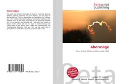 Buchcover von Ahornsäge