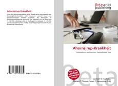 Capa do livro de Ahornsirup-Krankheit 