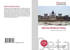 Copertina di NUS No Platform Policy
