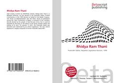 Buchcover von Rhidya Ram Thani