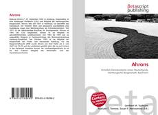 Copertina di Ahrons