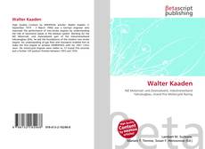 Copertina di Walter Kaaden