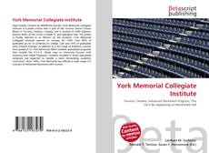 Buchcover von York Memorial Collegiate Institute