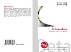 Rhinacanthus kitap kapağı