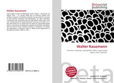 Portada del libro de Walter Kauzmann