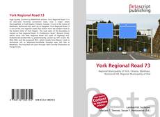 Capa do livro de York Regional Road 73 