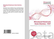 Обложка Rhineland-Palatinate State Election, 1947