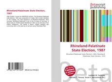 Обложка Rhineland-Palatinate State Election, 1987