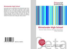 Rhinelander High School的封面