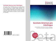 Societate American pro Interlingua kitap kapağı