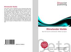 Portada del libro de Rhinelander Waldo