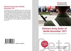 Couverture de Pakistan Army Order of Battle December 1971
