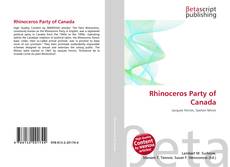 Capa do livro de Rhinoceros Party of Canada 