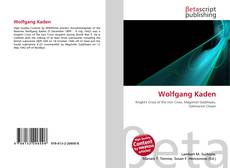 Wolfgang Kaden的封面