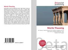 Capa do livro de Moritz Thausing 