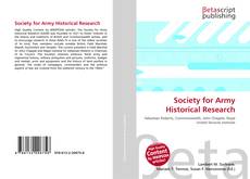 Portada del libro de Society for Army Historical Research