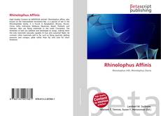 Capa do livro de Rhinolophus Affinis 