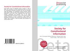 Buchcover von Society for Constitutional Information