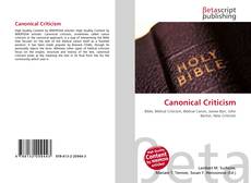 Portada del libro de Canonical Criticism