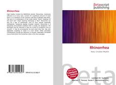 Couverture de Rhinorrhea