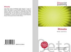 Buchcover von Rhinotia