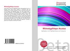 Buchcover von Rhinotyphlops Acutus