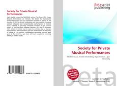 Обложка Society for Private Musical Performances