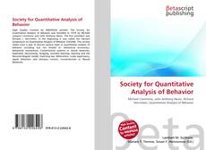 Buchcover von Society for Quantitative Analysis of Behavior