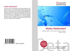 Copertina di Walter Mahlendorf