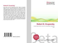Buchcover von Robert B. Krupansky