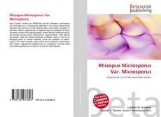 Buchcover von Rhizopus Microsporus Var. Microsporus