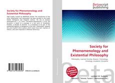 Buchcover von Society for Phenomenology and Existential Philosophy