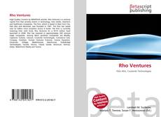 Rho Ventures kitap kapağı