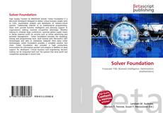 Portada del libro de Solver Foundation